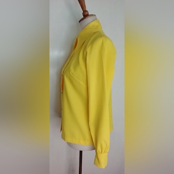 VINTAGE PRIMARY YELLOW BLOUSE - Picture 4 of 7